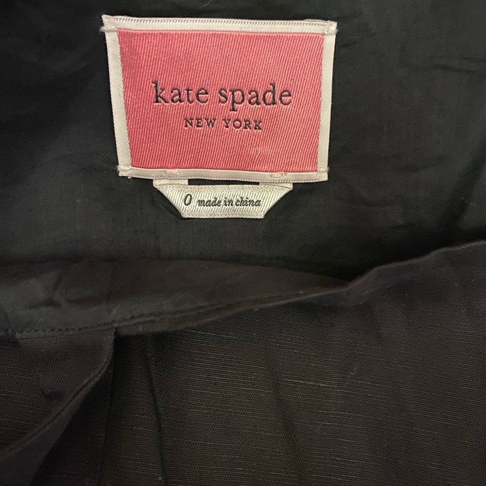 Kate Spade New York Side-Button Linen Blend Jumpsuit Wide Leg Blac Size 0 [1, 2] - Picture 8 of 8